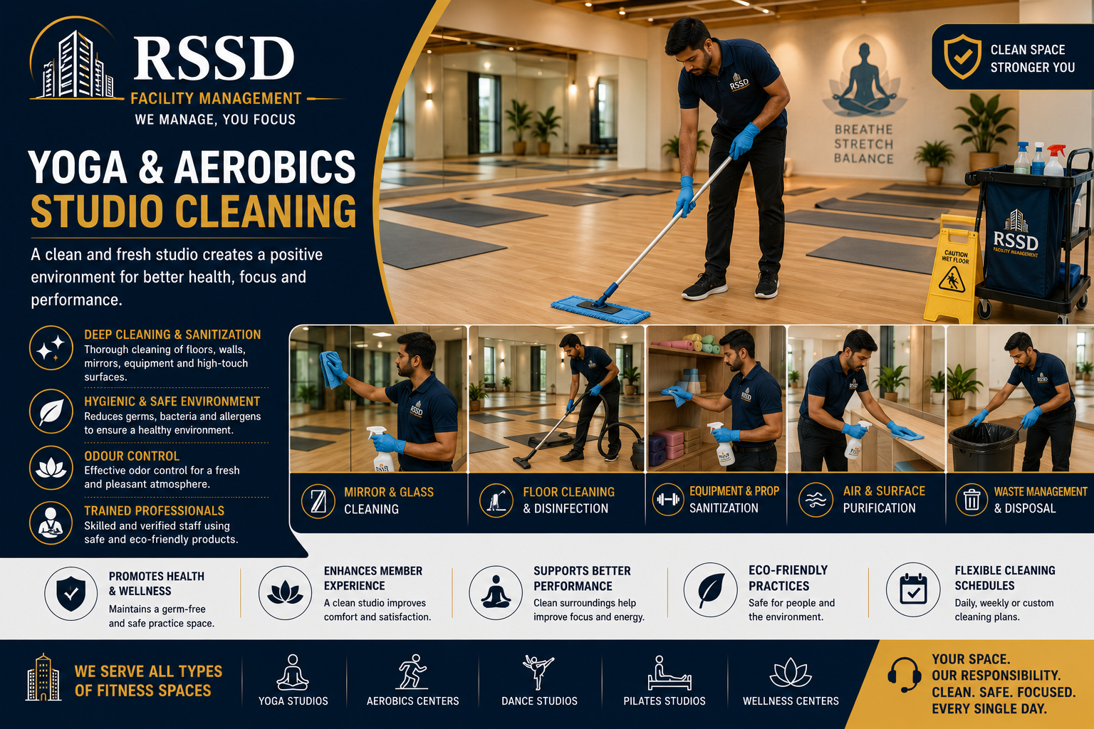 Yoga & Aerobics Studio Cleaning