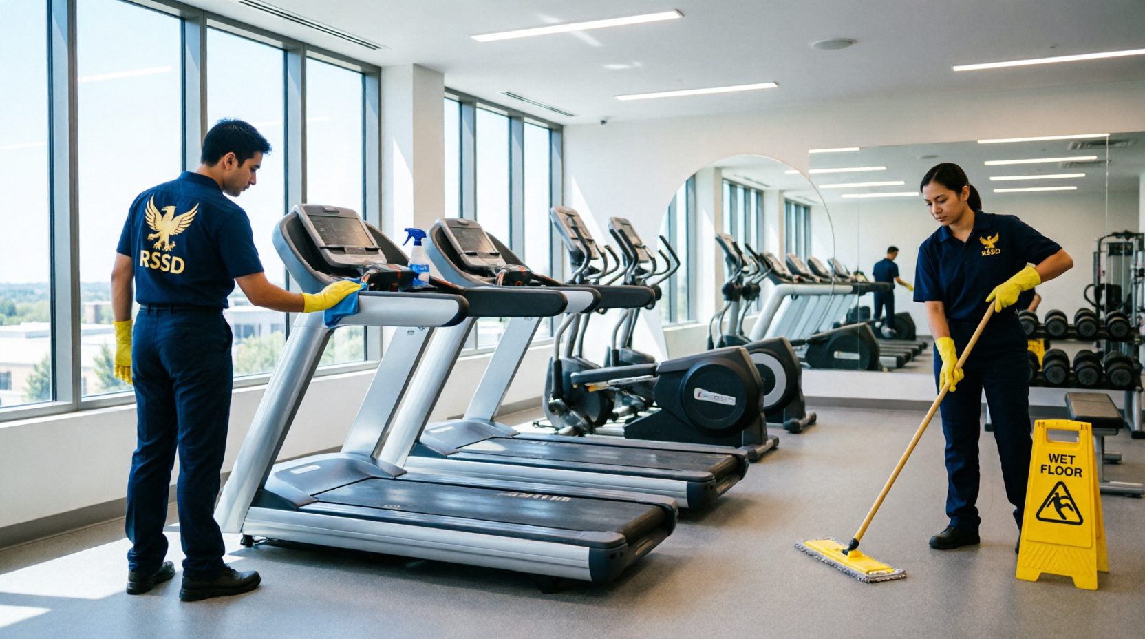 Gym facility cleaning